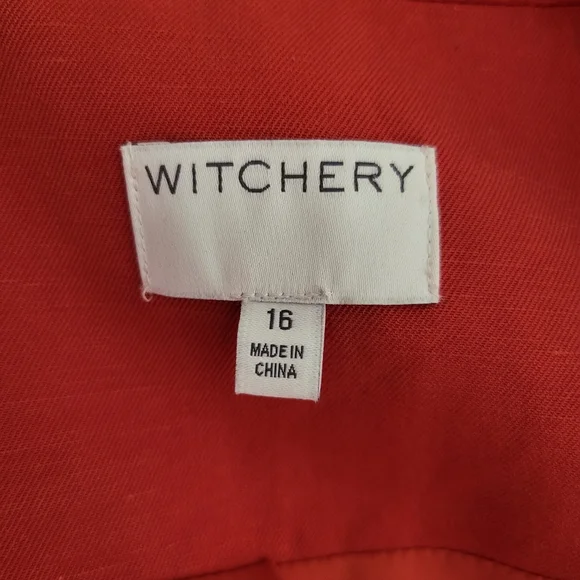 Witchery Chilli Red Orange Blazer - Picture 4 of 6